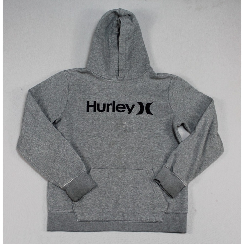 Hurley Boy Gray Sweater Hooded Casual Long Sleeve Size XL